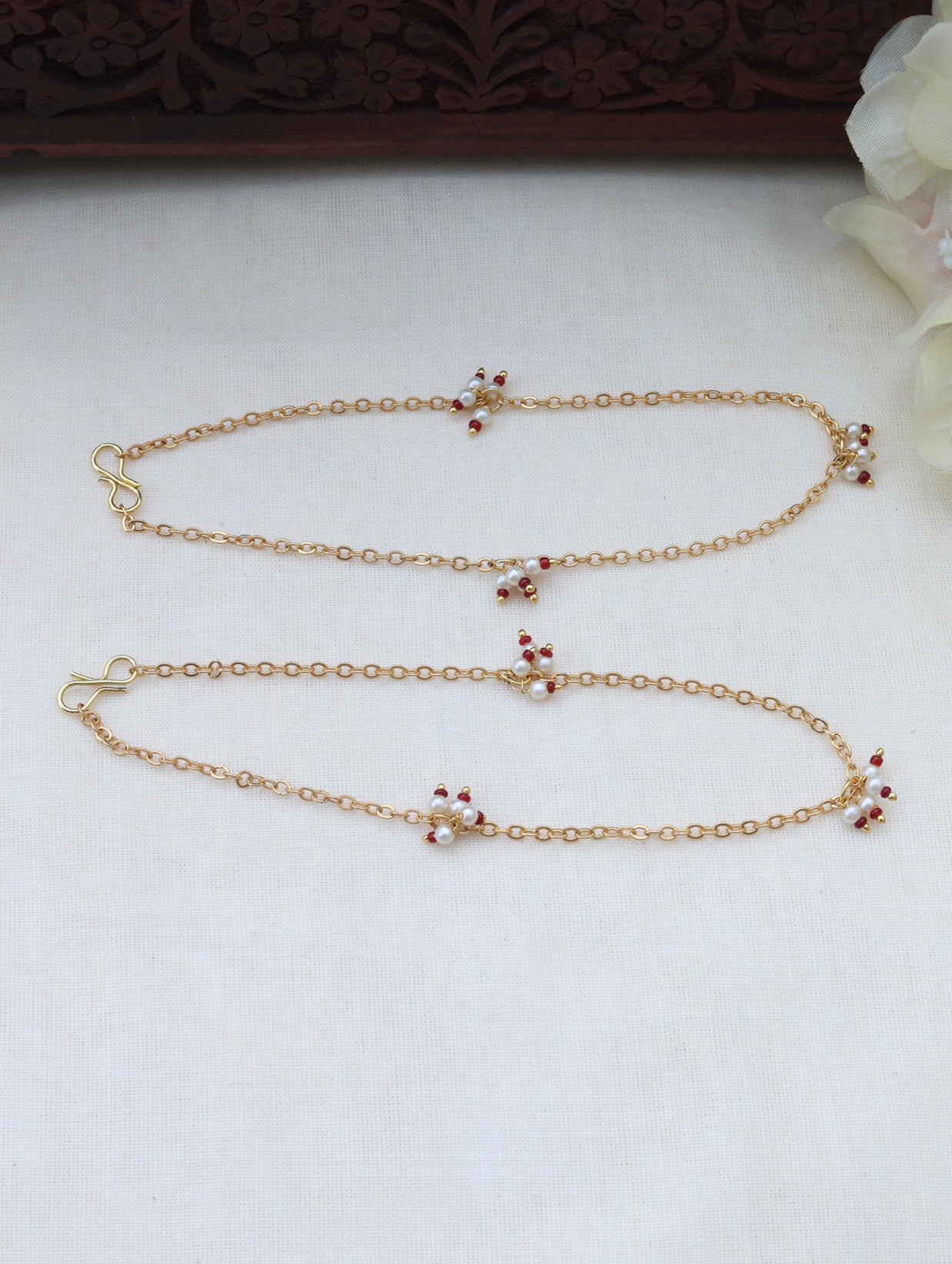 Golden gulabi anklet