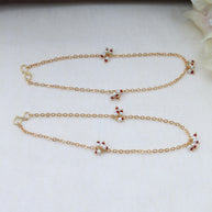 Golden gulabi anklet