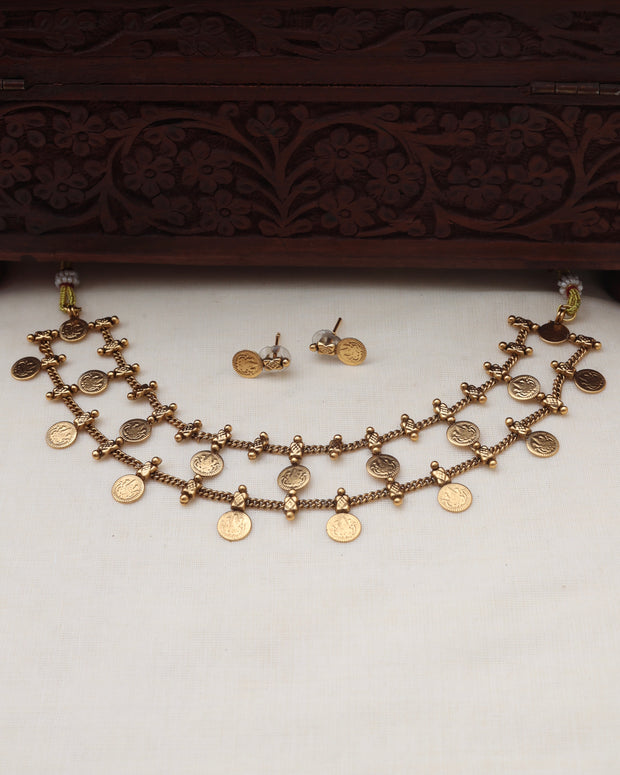 2 layer coin choker set