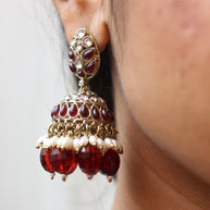 Sindhoori Ratna Jhumkas