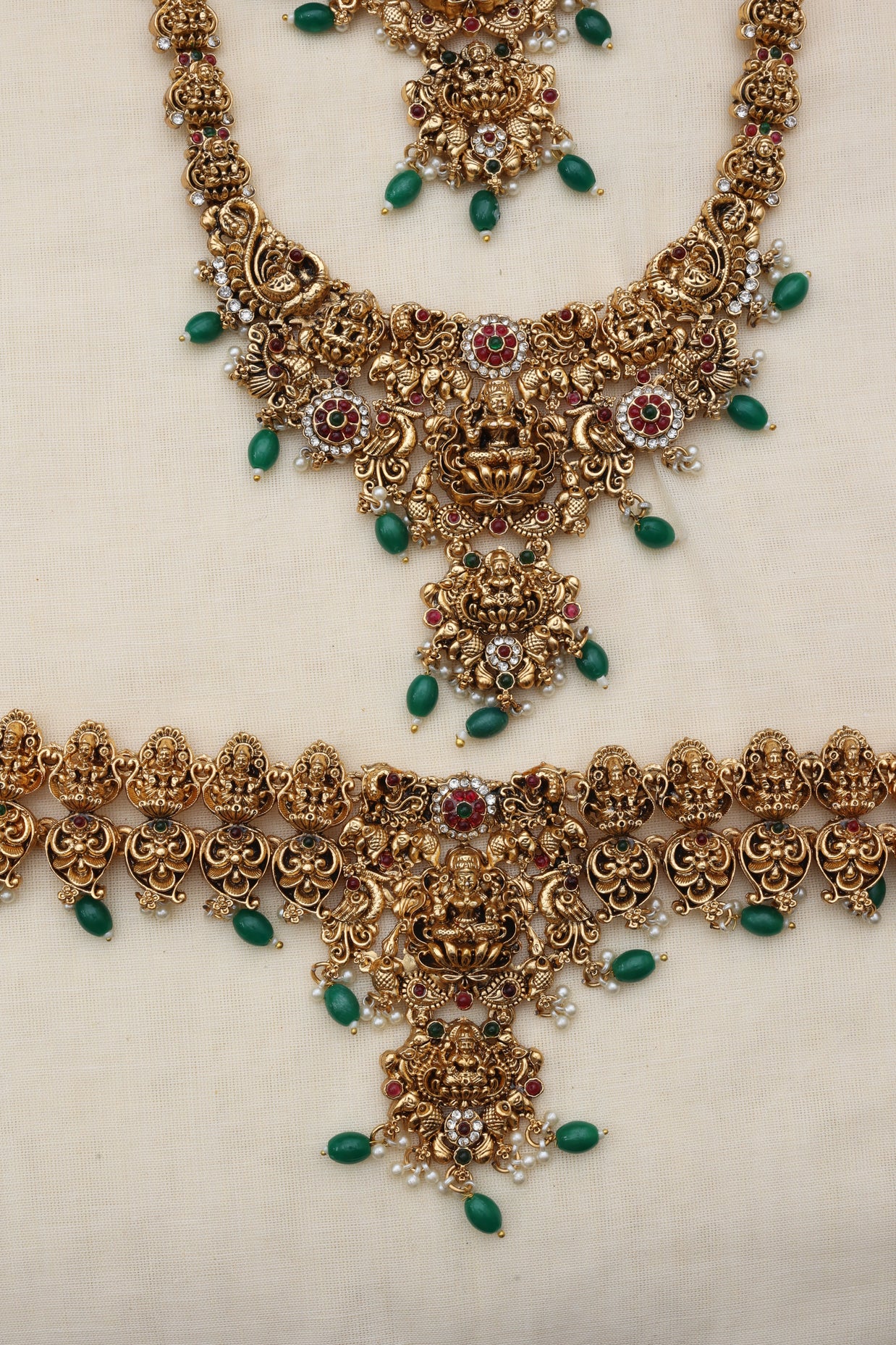 Nagas lakshmi emerald bridalset-(BR-020)