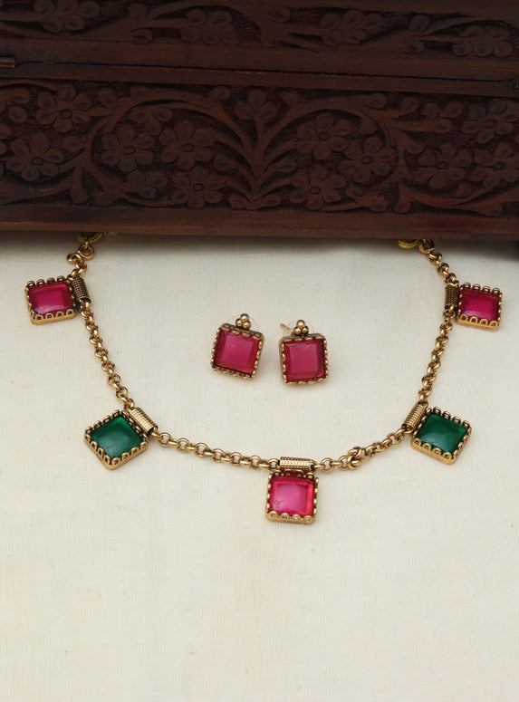 Regal Square necklace set