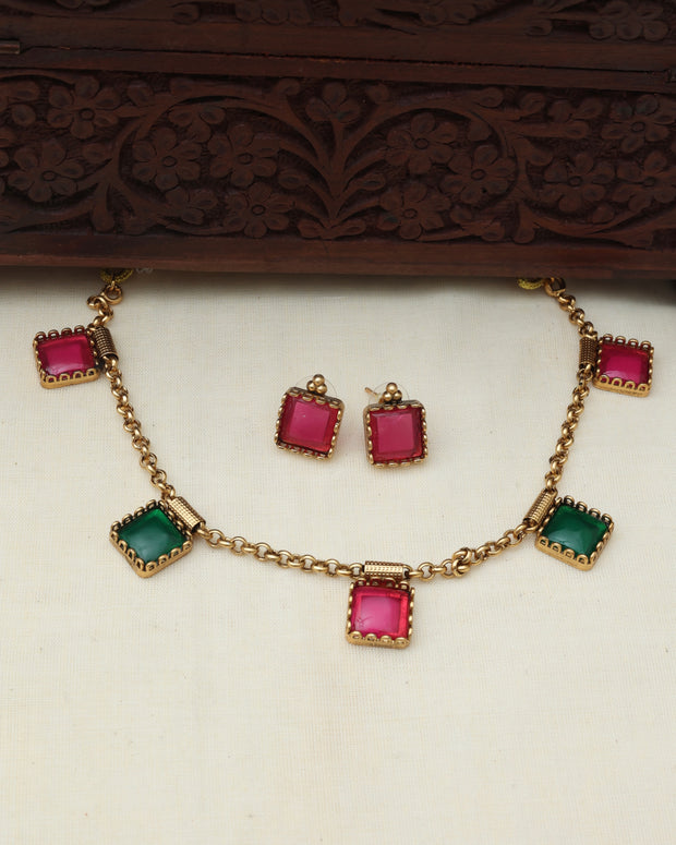 Regal Square necklace set
