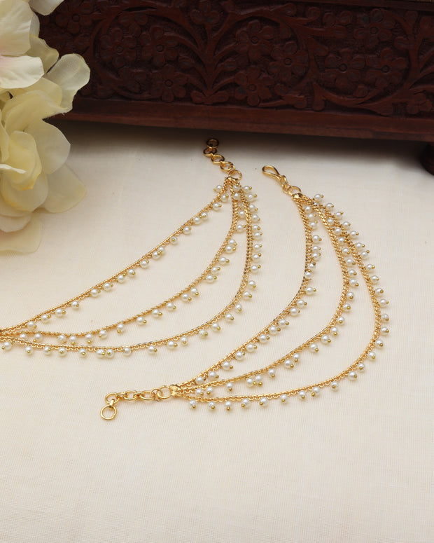 3 layer pearl Earchain