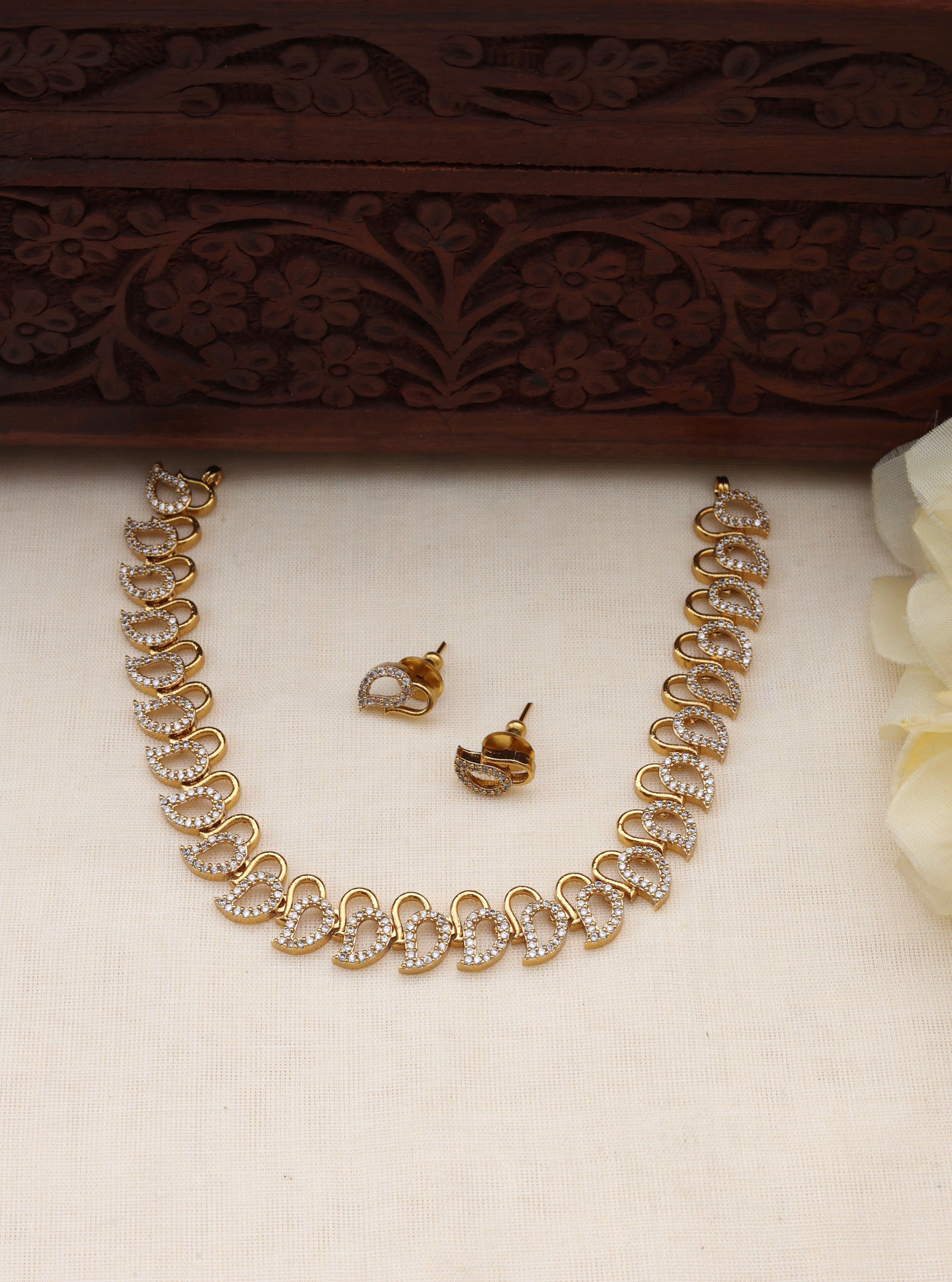 Elena AD necklace set-(JS 0274)