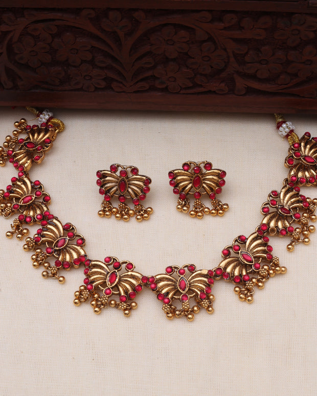 Butterfly necklace set-JS 0117