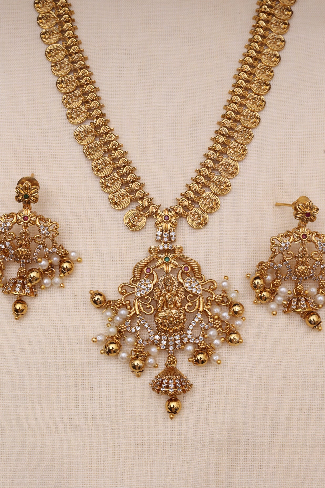 Aiswarya kaasu necklace set-JS 0109