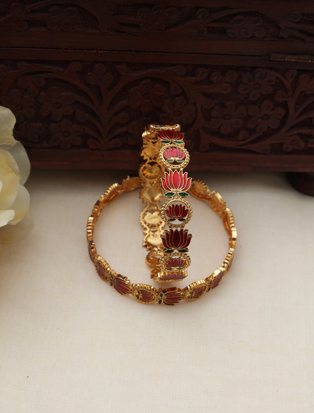 Red Lotus bangles
