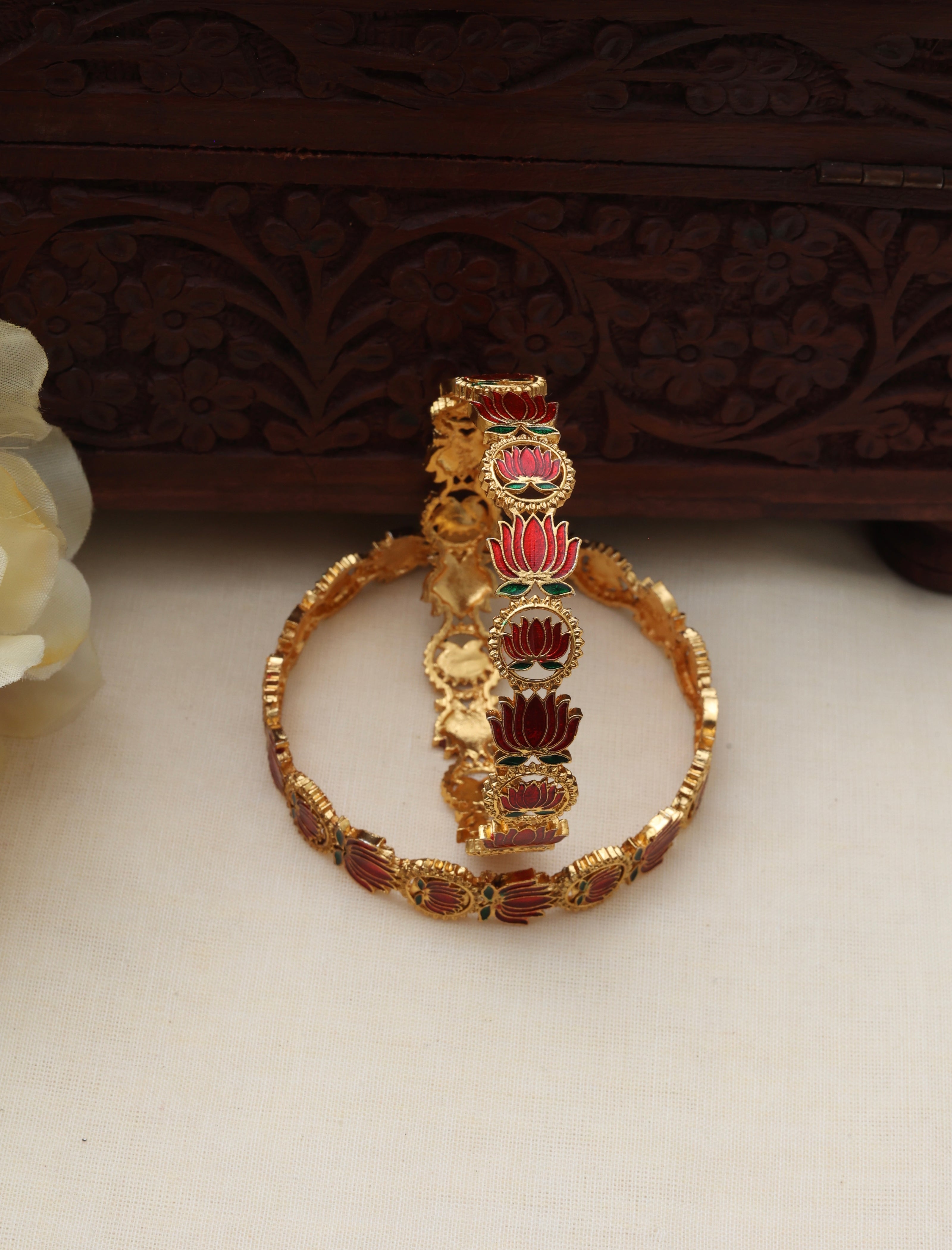 Red Lotus bangles