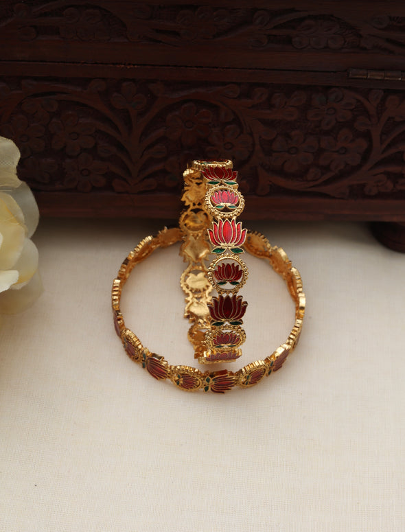 Red Lotus bangles