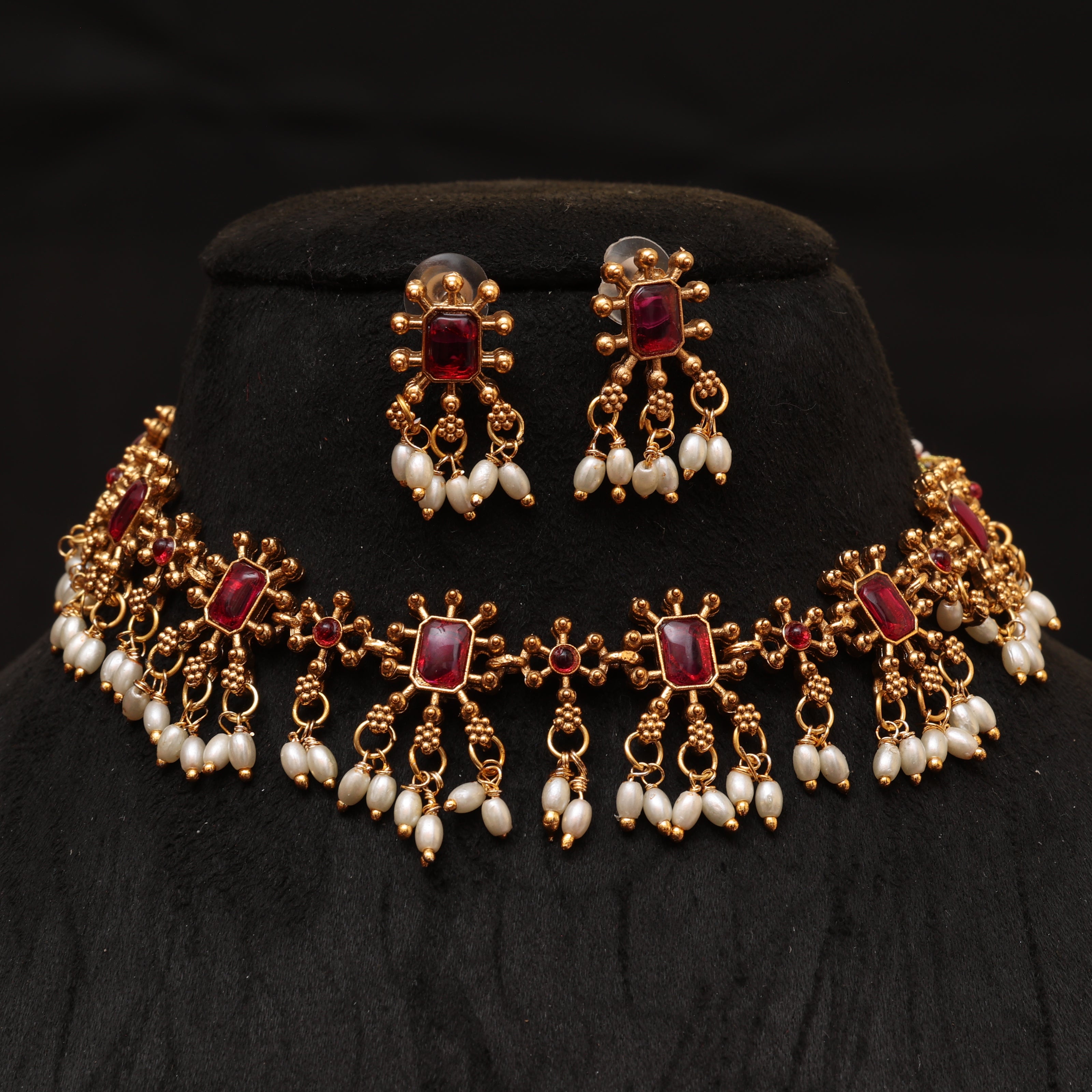 Ruby Radiance Necklace set