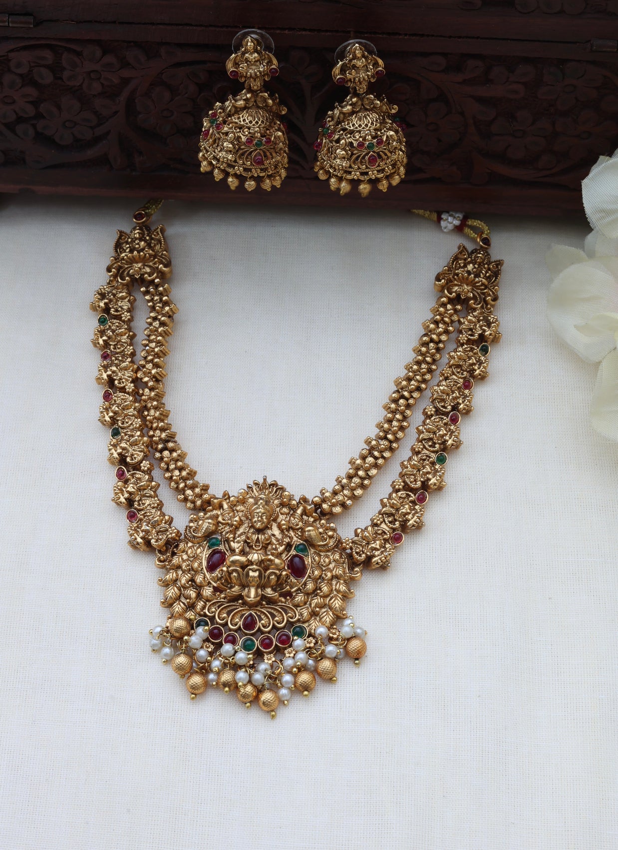 2 layer Devi necklace set - (0096)