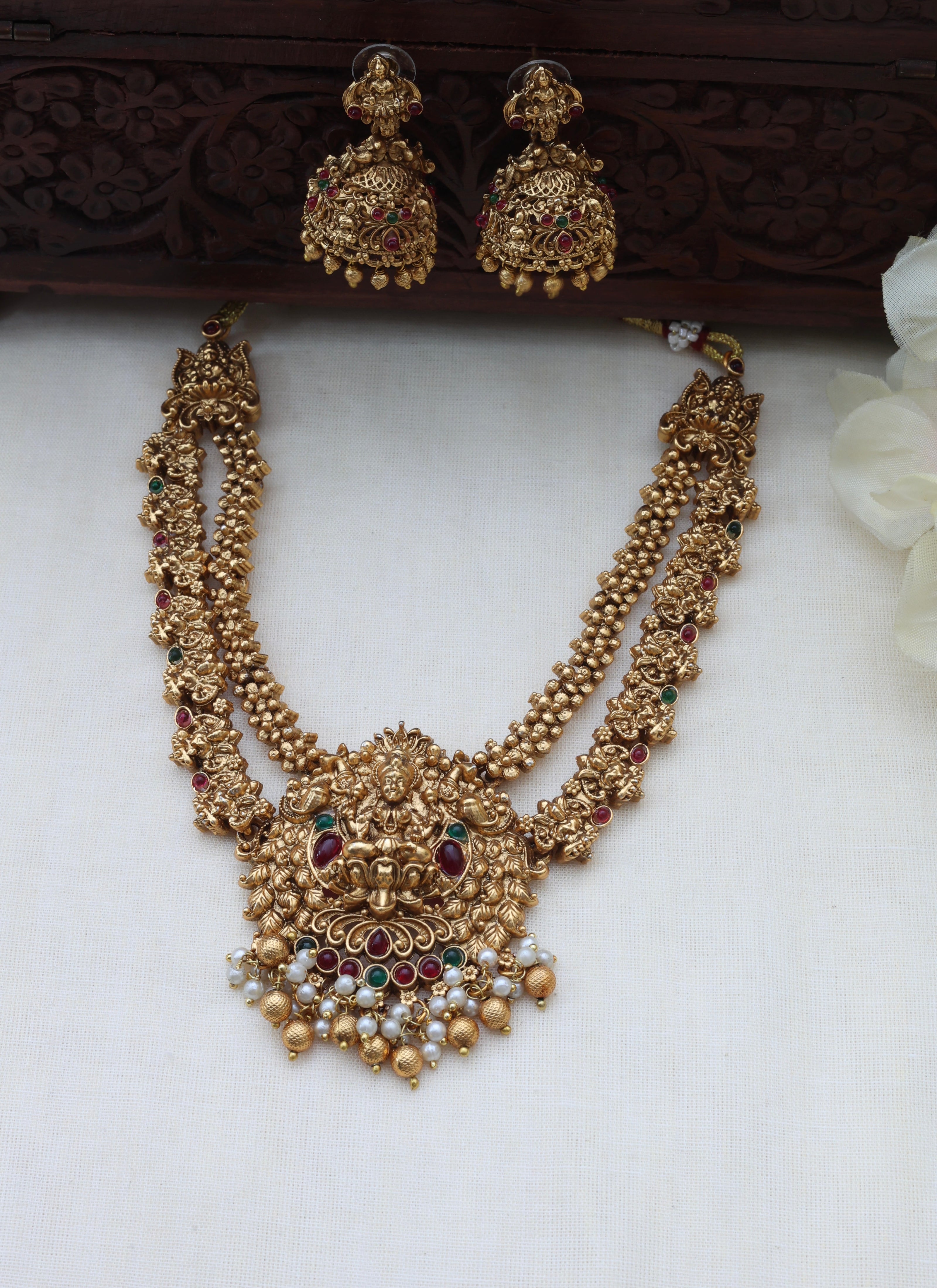 2 layer Devi necklace set - (0096)