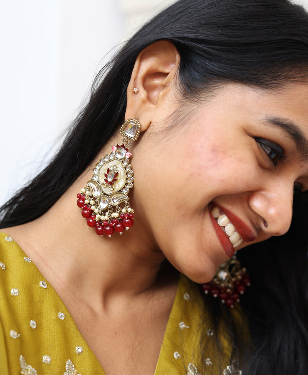 Taj Kamala Polki Earrings