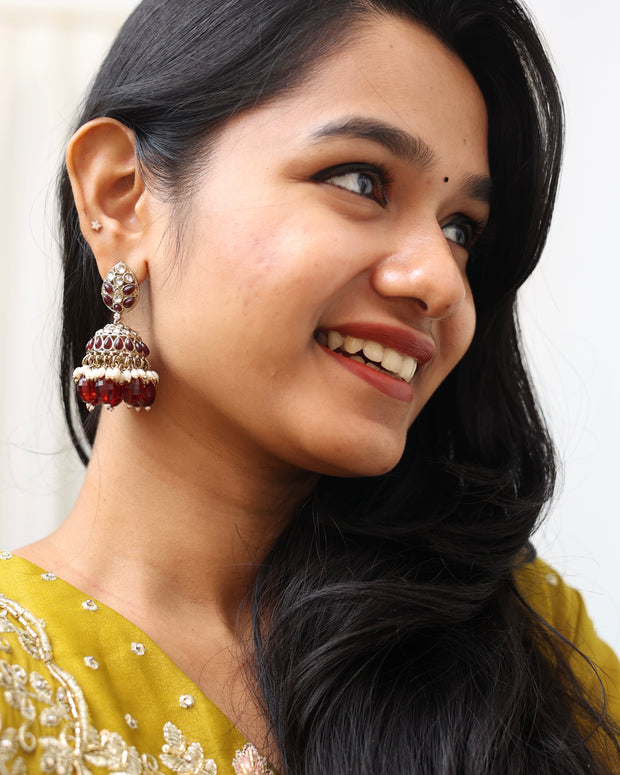 Sindhoori Ratna Jhumkas