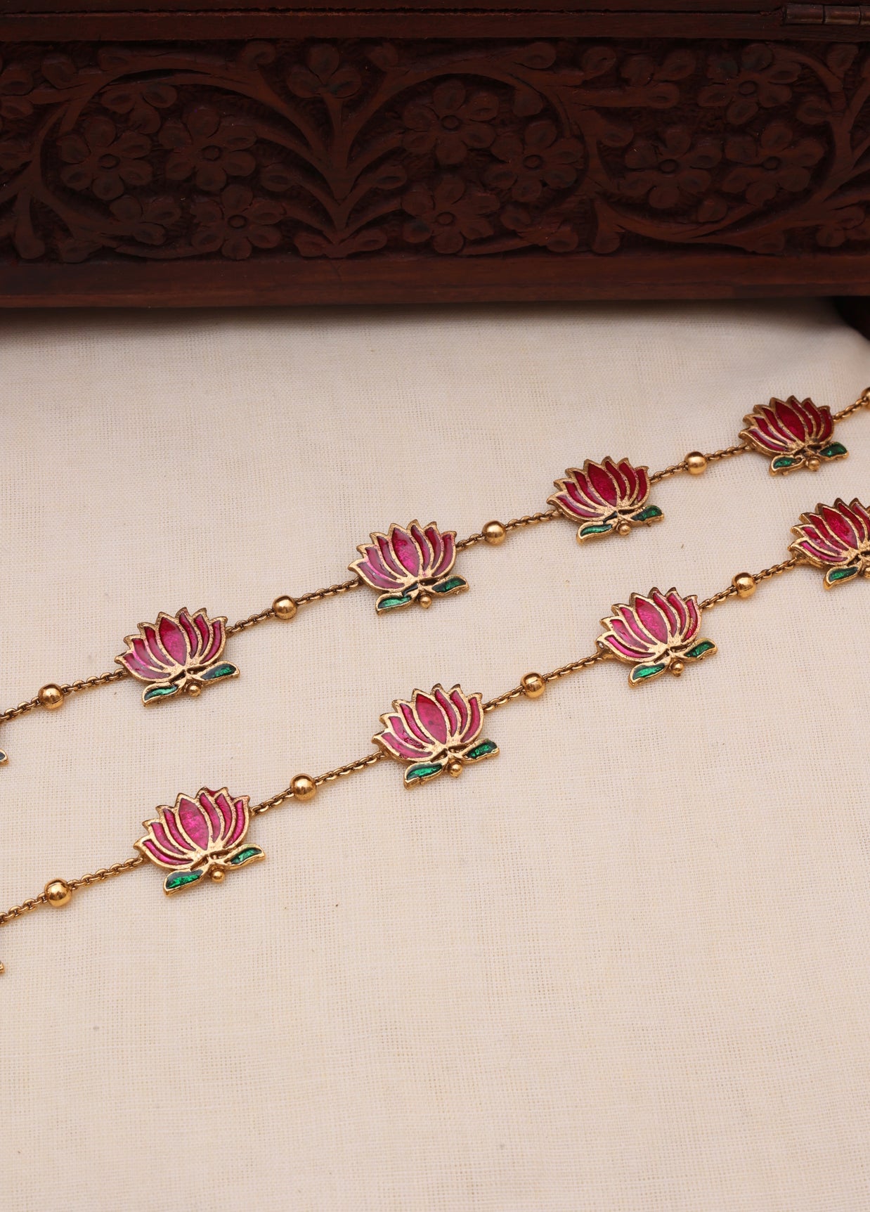 Lotus flower anklet