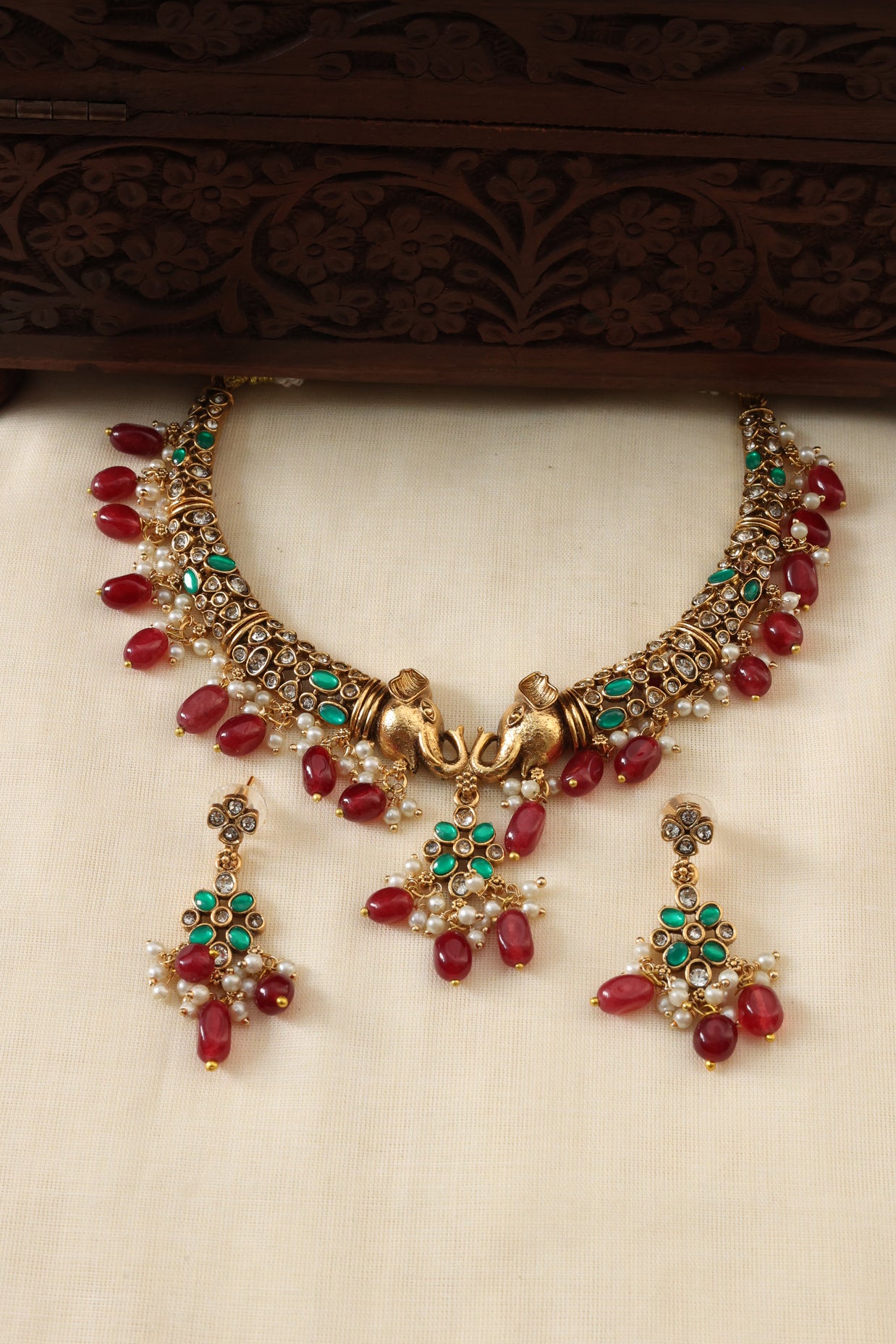 Gaja necklace set-(JS 0270)