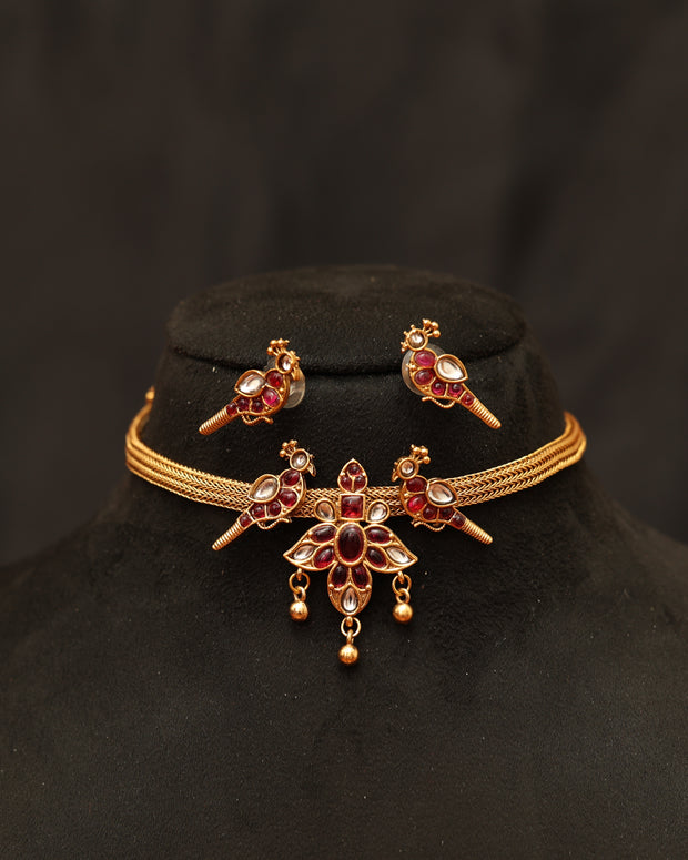 Antique Peacock choker set