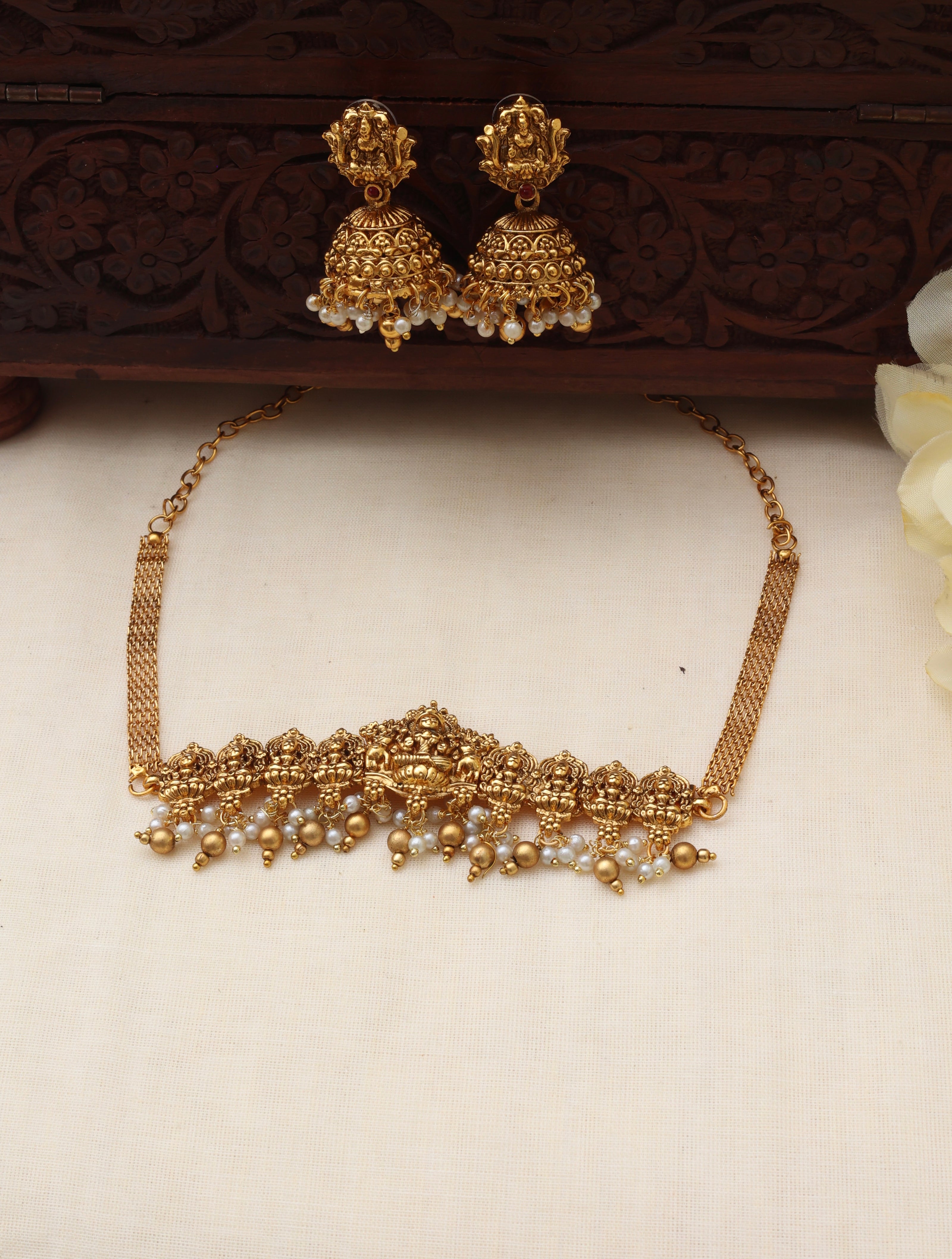Divine Lakshmi Temple choker set