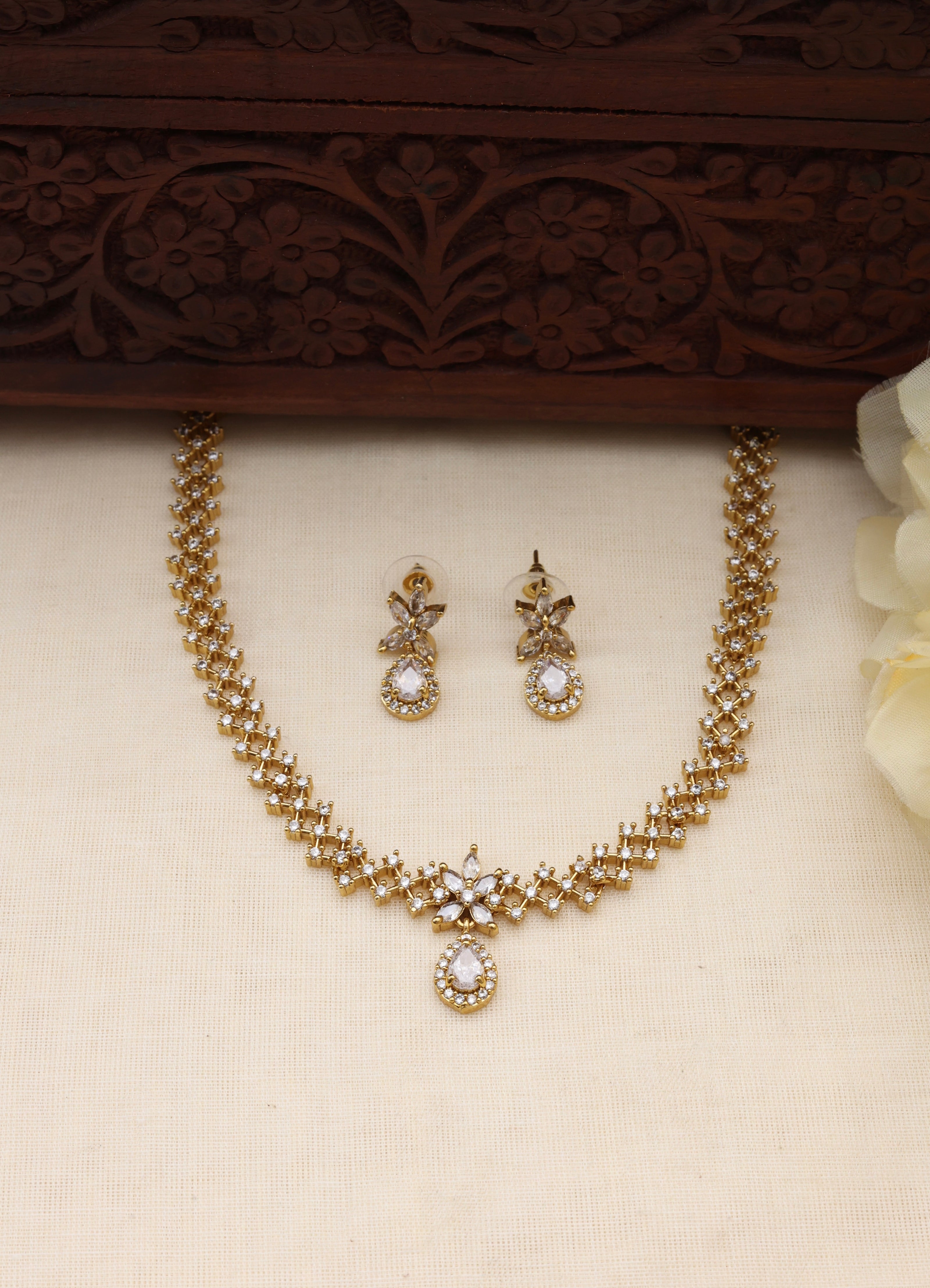 Dimple AD necklace set-JS 0273