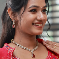 Scarlet Glow Victorian Necklace Set