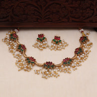 Lotus grace necklace set-JS 0104
