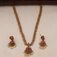 Attigai necklace set Red-JS 0105
