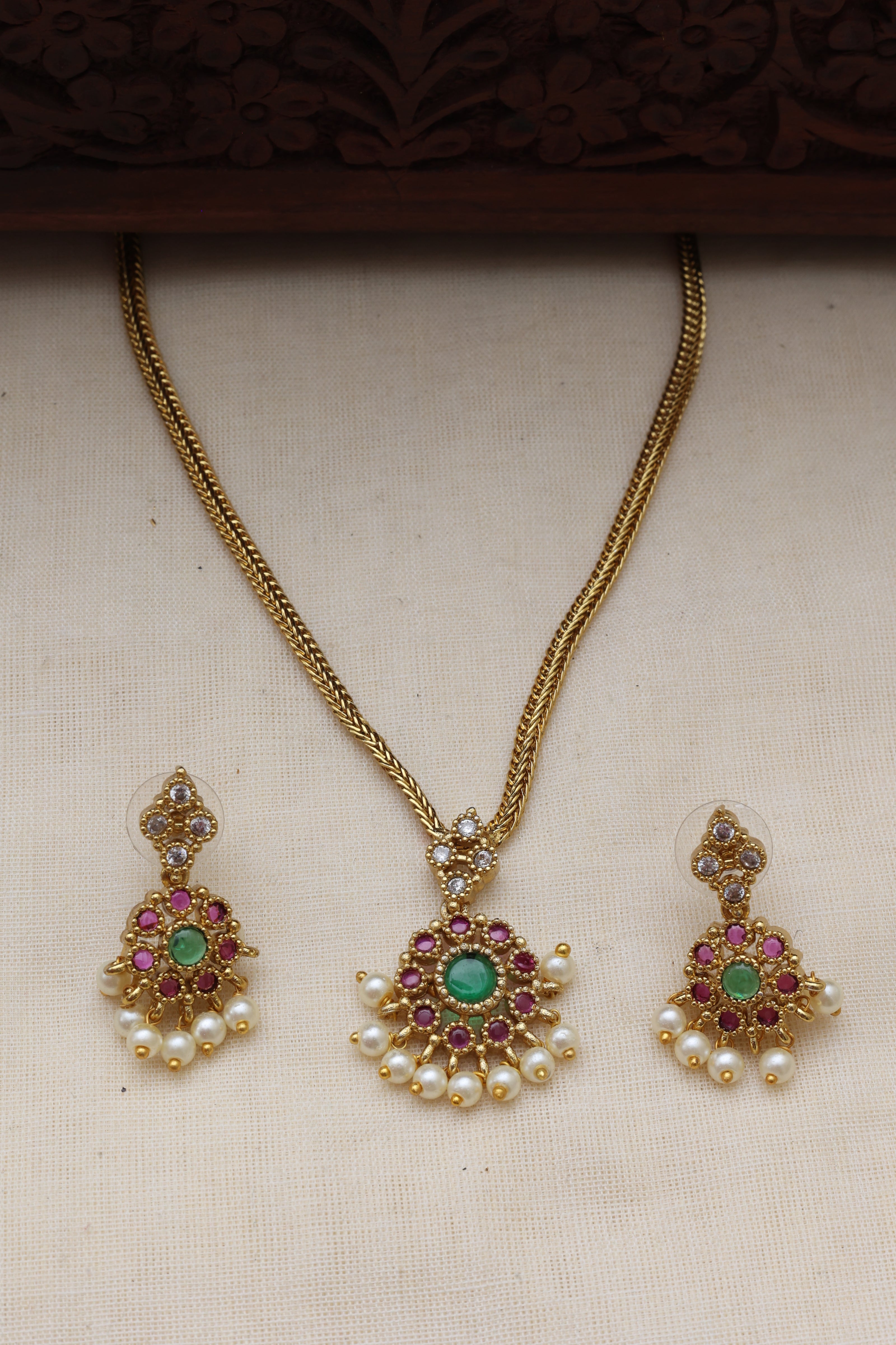 Raga Attigai Necklace set-(JS 0267)