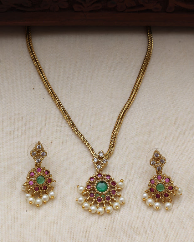 Raga Attigai Necklace set-(JS 0267)