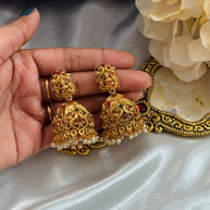 Anvika Temple Jhumkas