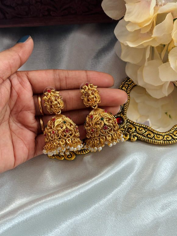 Anvika Temple Jhumkas