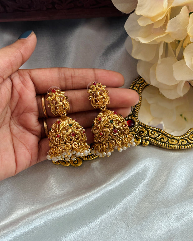 Anvika Temple Jhumkas