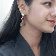 Auric Bloom Stone Earrings 18K Gold Plated