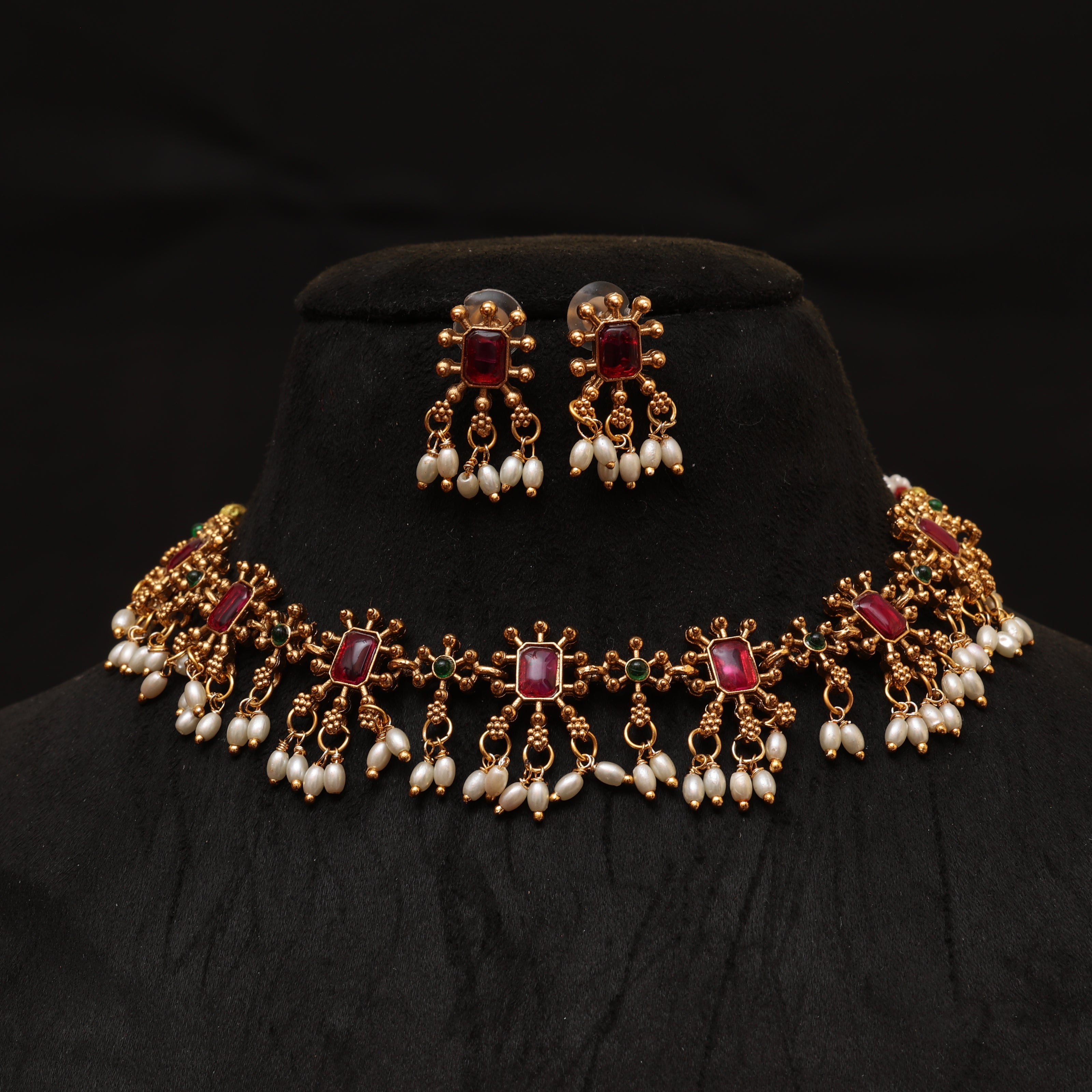 Ruby Radiance Necklace set