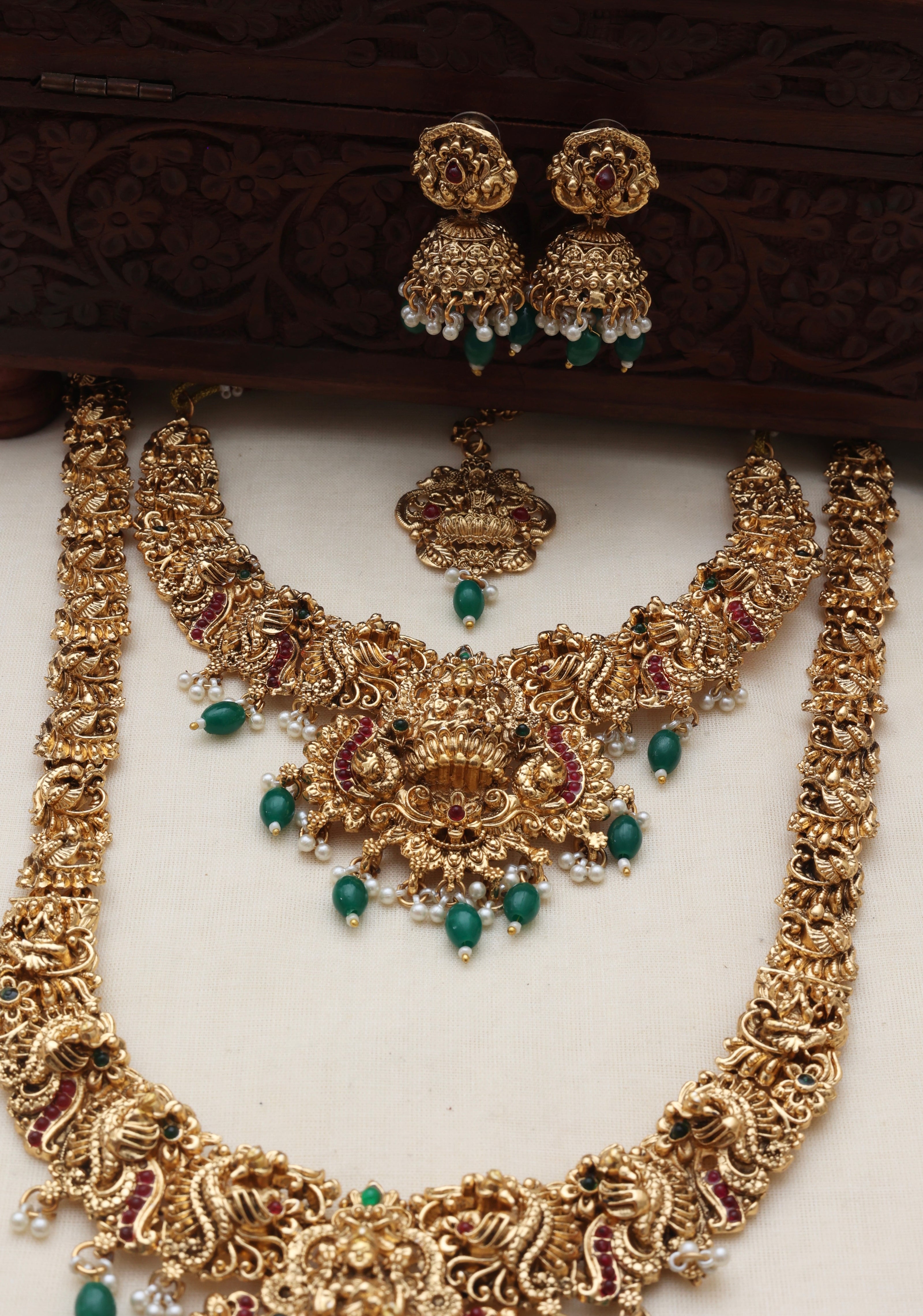 Anushka Emerald bridalset-(BS-022)