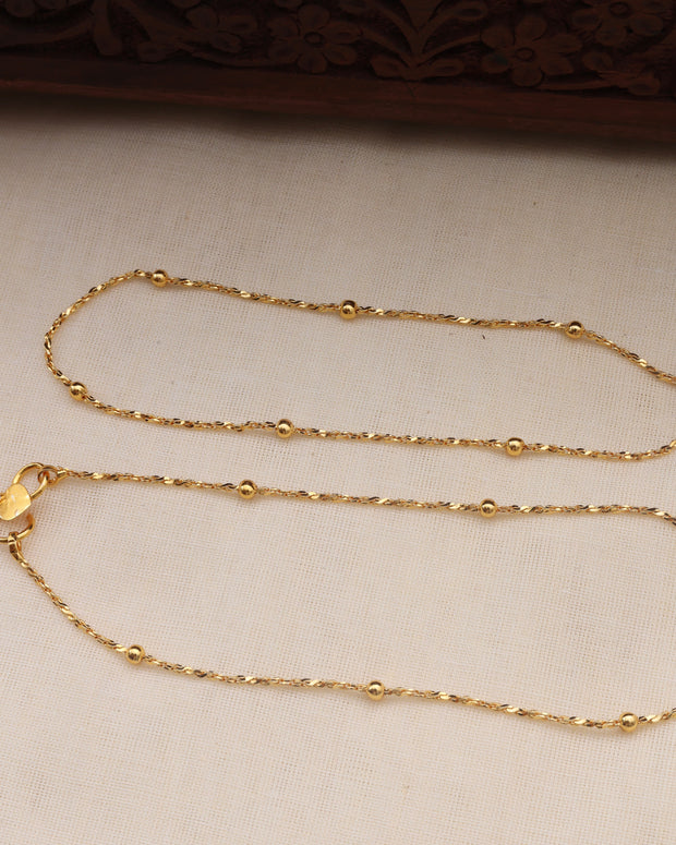 Golden ball Anklet