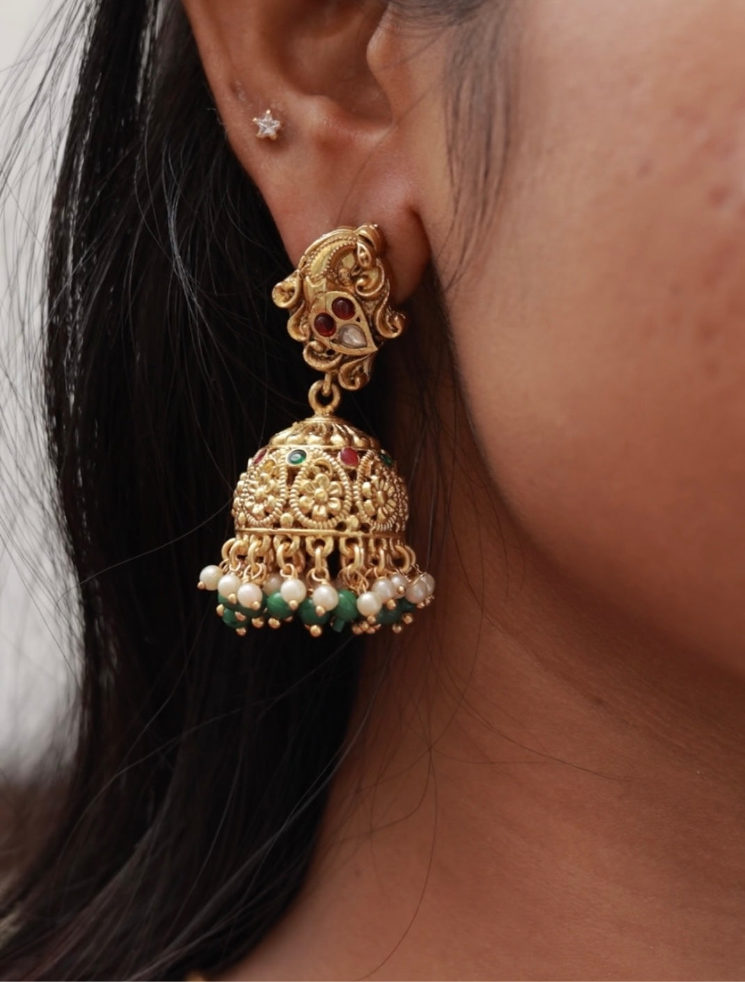 Mayura Antique Jhumkas