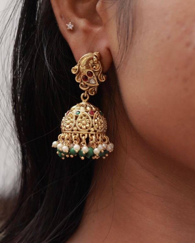 Mayura Antique Jhumkas
