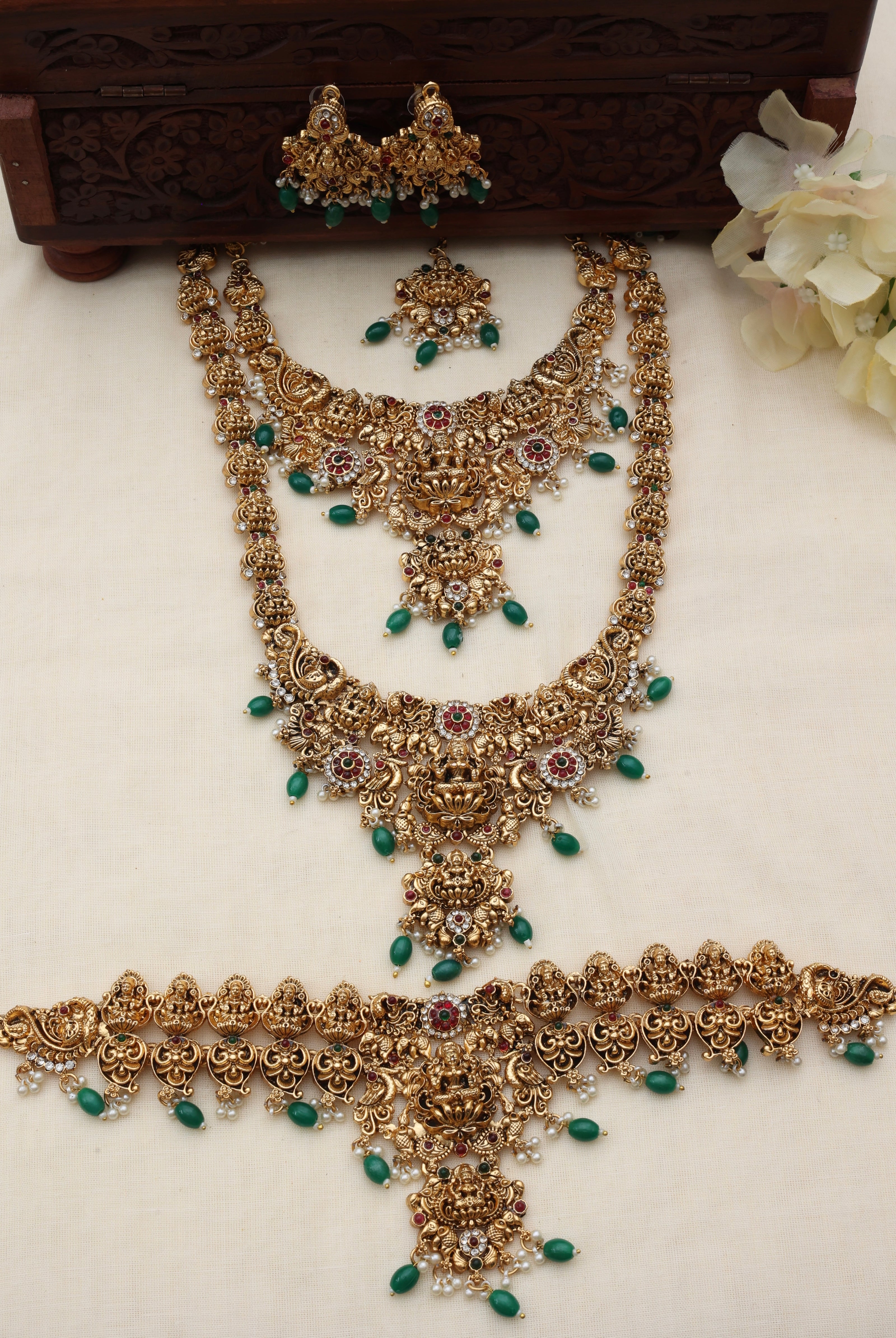Nagas lakshmi emerald bridalset-(BR-020)