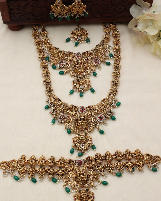Nagas lakshmi emerald bridalset-(BR-020)