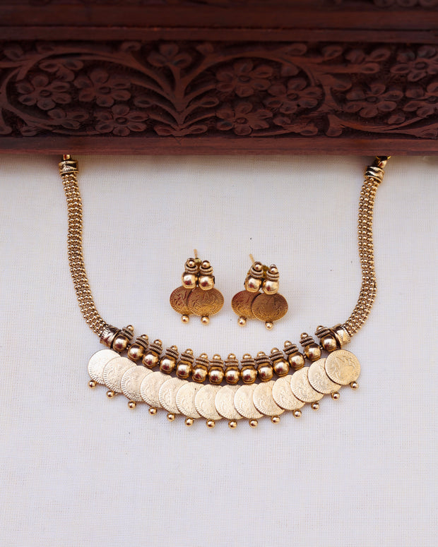 Suvarna coin choker/necklace set