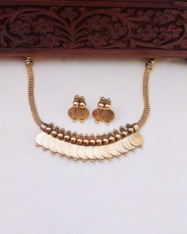 Suvarna coin choker/necklace set