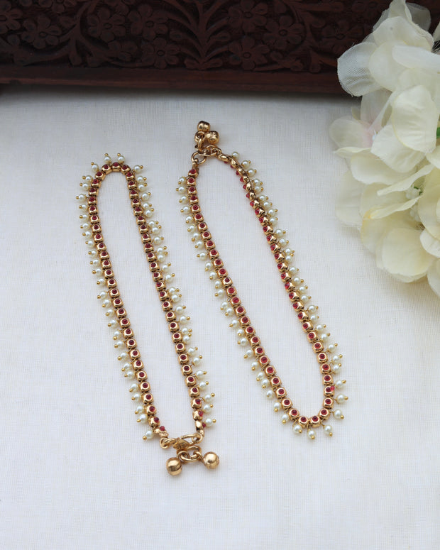 Ruby motti Anklet