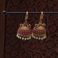 Trisha jhumkas Ruby-JS 0169