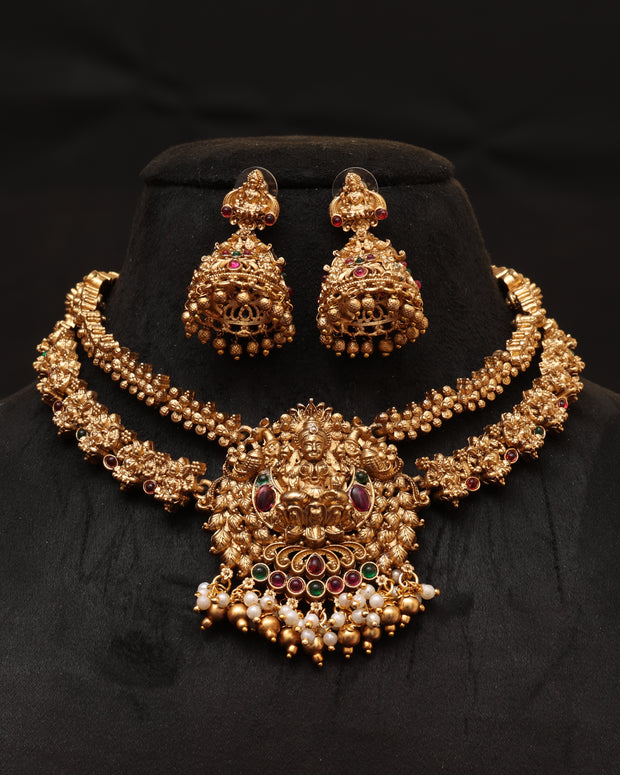 2 layer Devi necklace set
