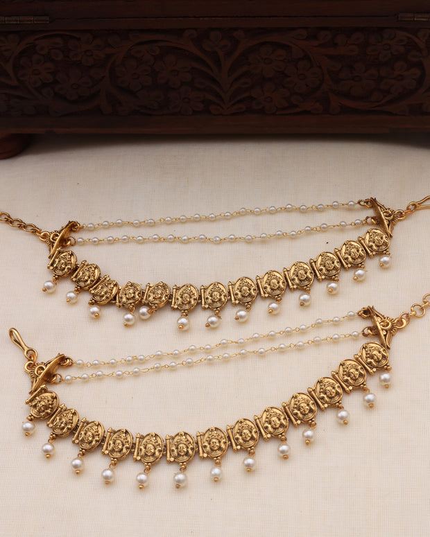 Swarna Earchain pearl-009