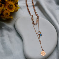 Evil eye 2 layer chain