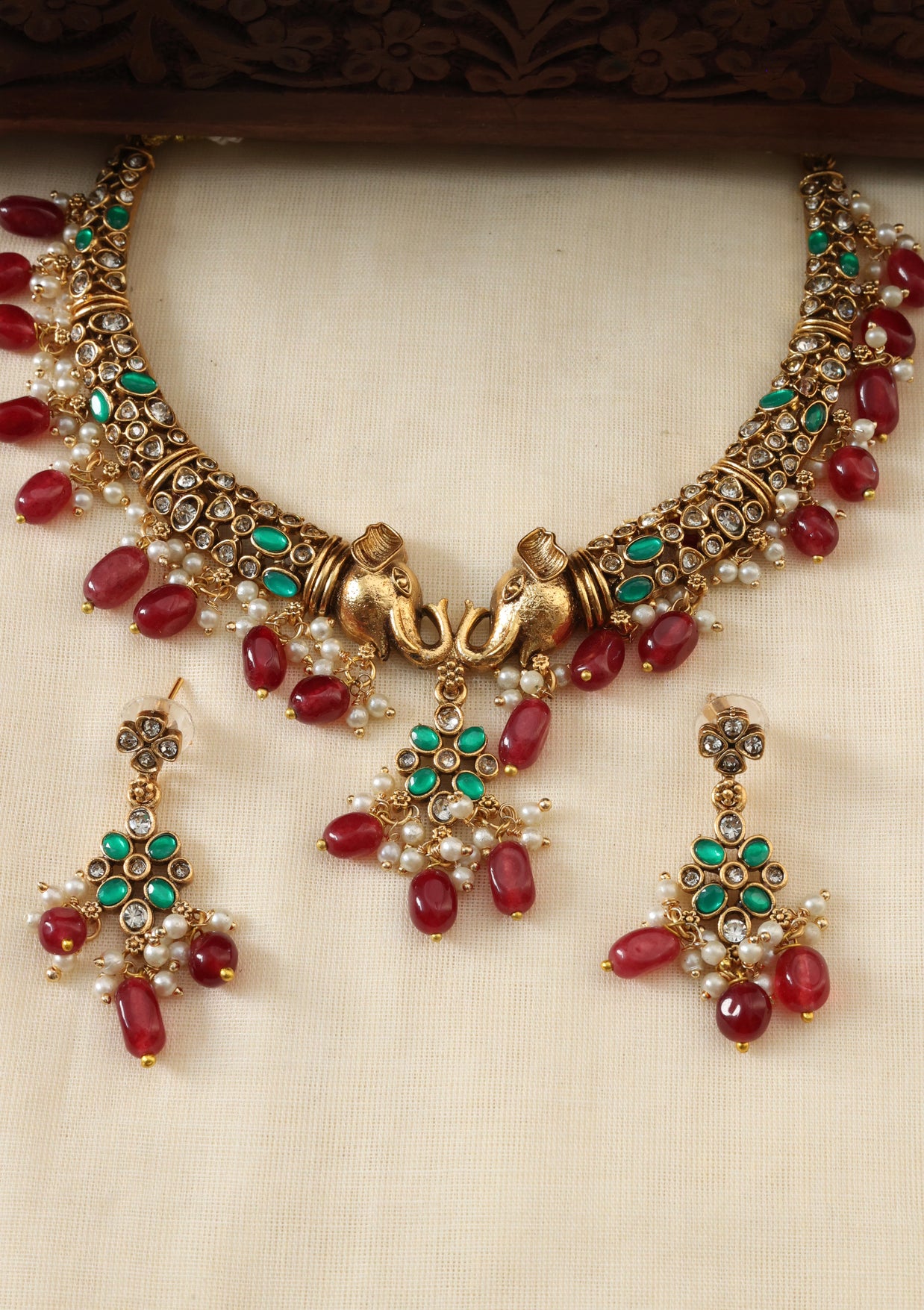 Gaja necklace set-(JS 0270)