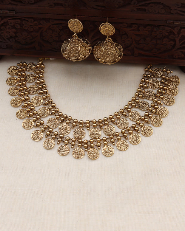 Krithi 2 layer coin choker set-JS 0130