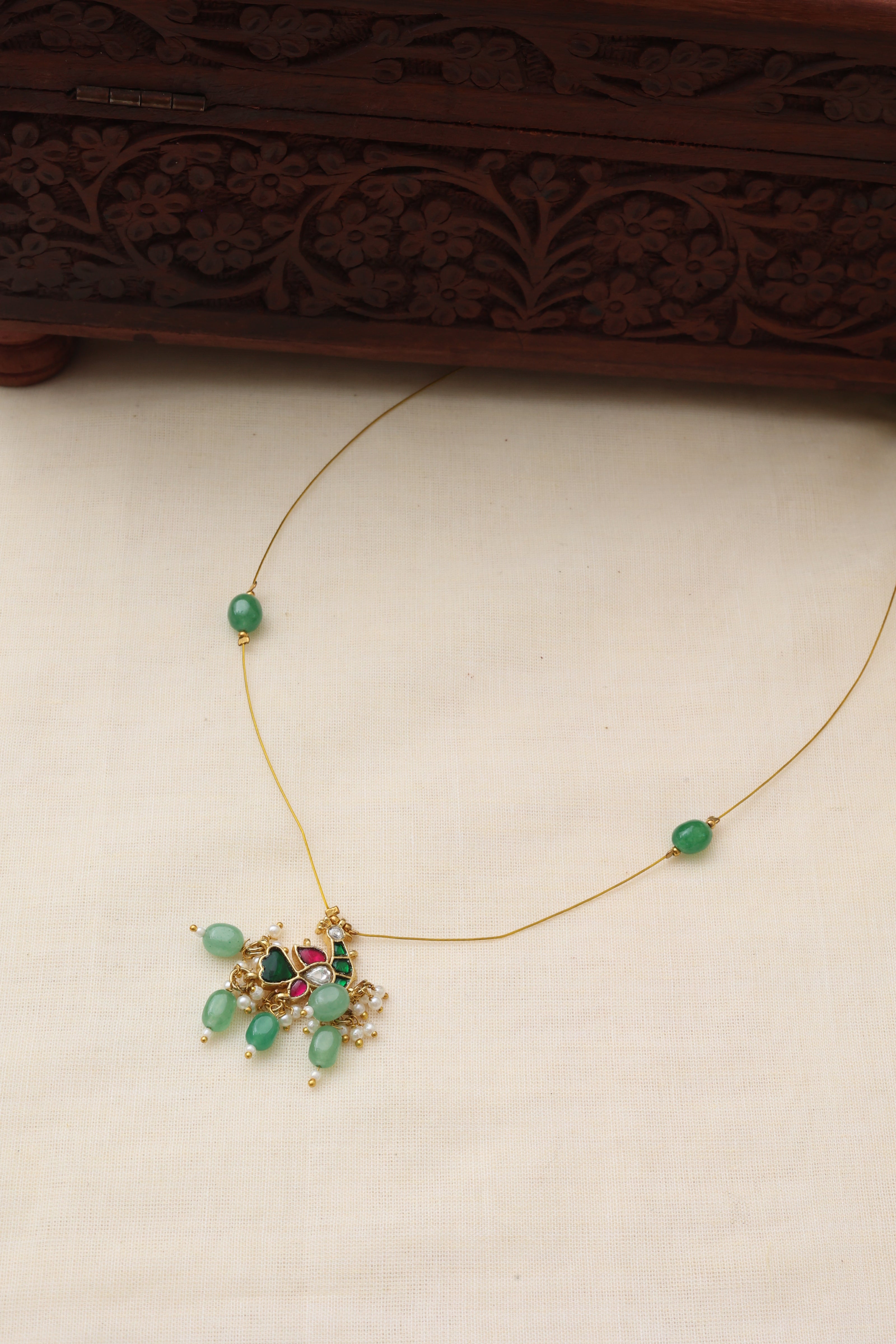 Invisible peacock necklace - (NS 023)